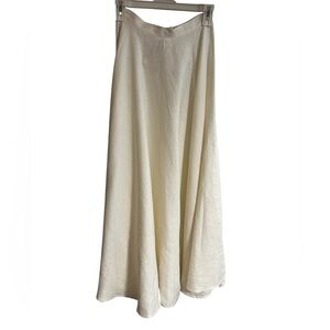 White Maxi Skirt: Linen A-Line New with tags